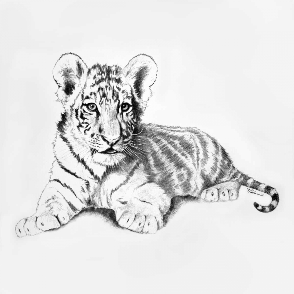 Tiger art print by Vivien Rhyan for $57.95 CAD