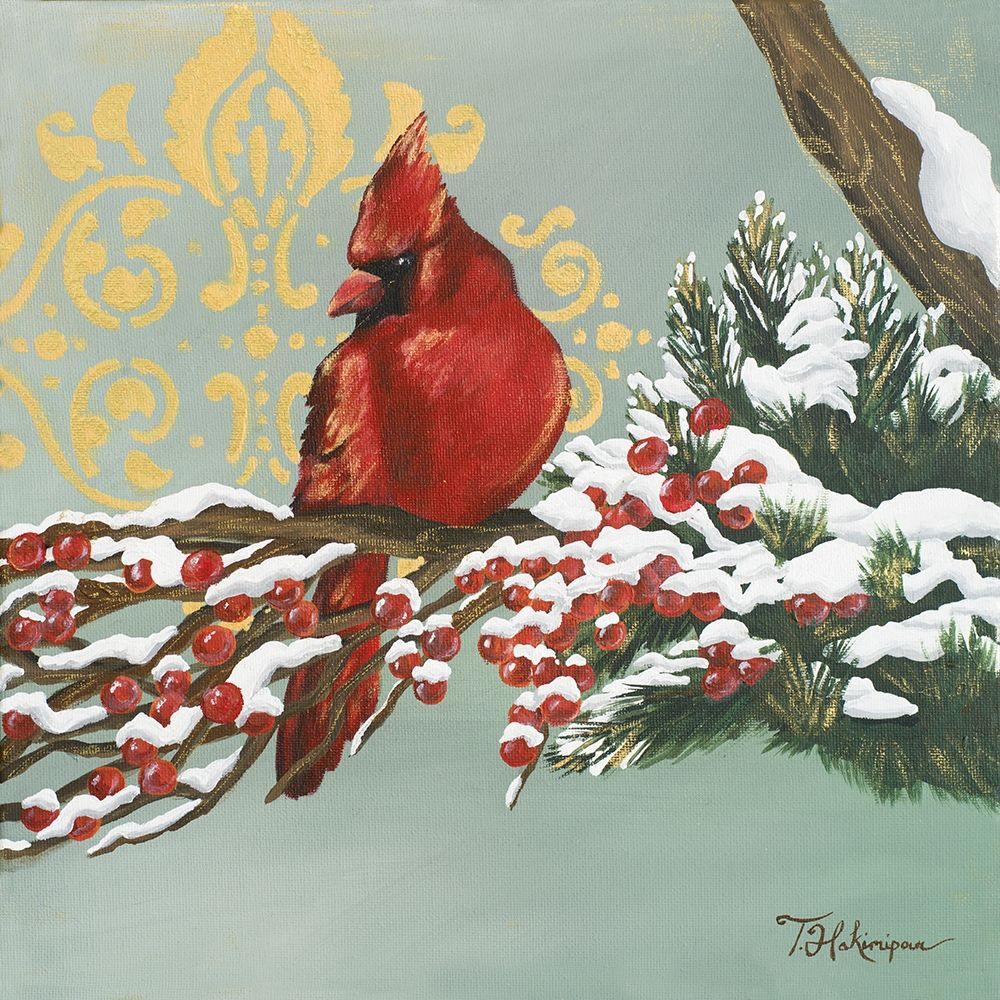 Winter Red Bird I art print by Tiffany Hakimipour for $57.95 CAD