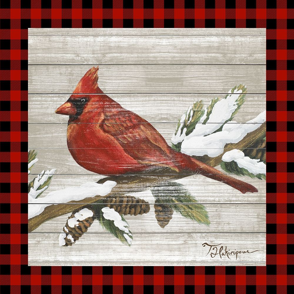 Winter Red Bird IV art print by Tiffany Hakimipour for $57.95 CAD