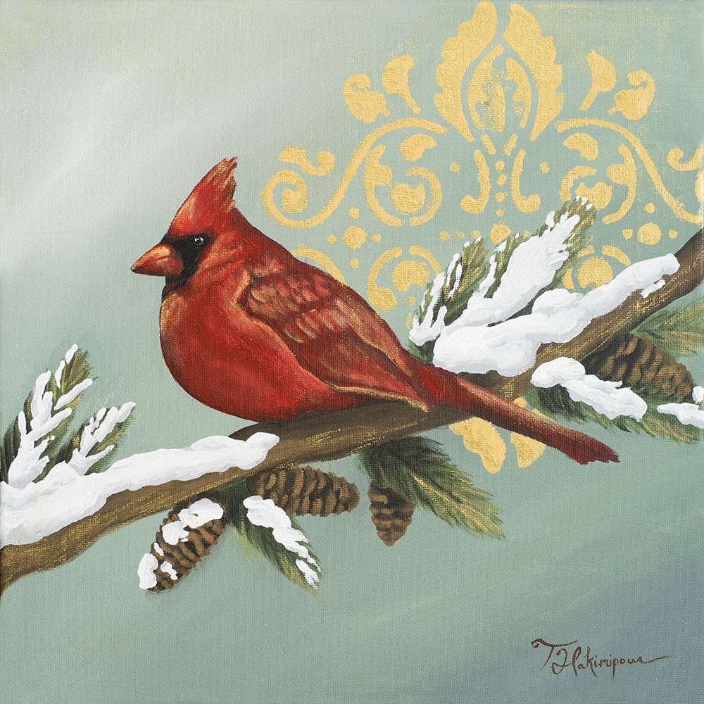 Winter Red Bird II art print by Tiffany Hakimipour for $57.95 CAD