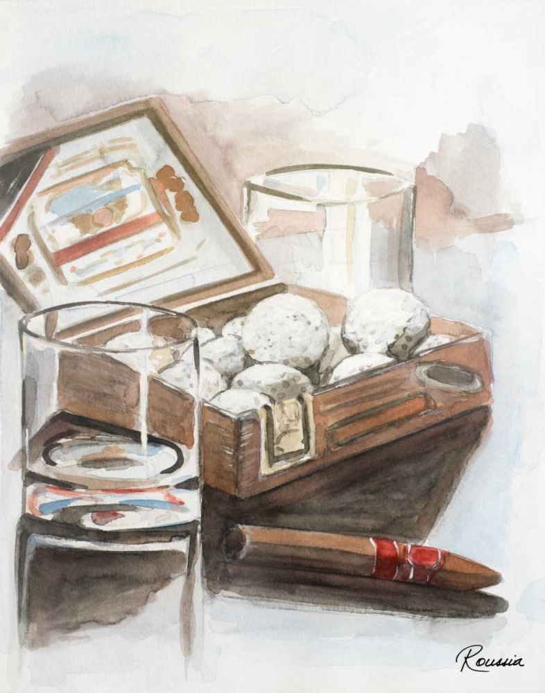 Box of Golf Balls art print by Heather A. French-Roussia for $57.95 CAD