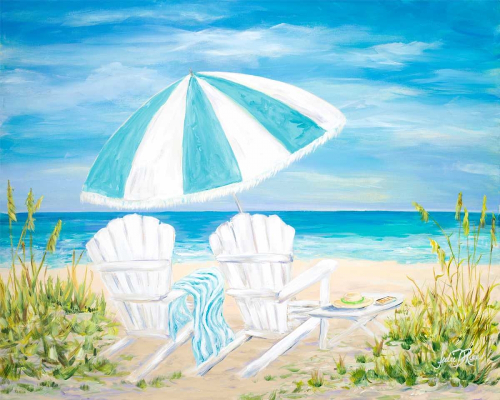Beach Umbrella art print by Julie DeRice for $57.95 CAD
