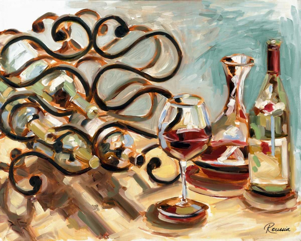 Decanter and Wine art print by Heather A. French-Roussia for $57.95 CAD