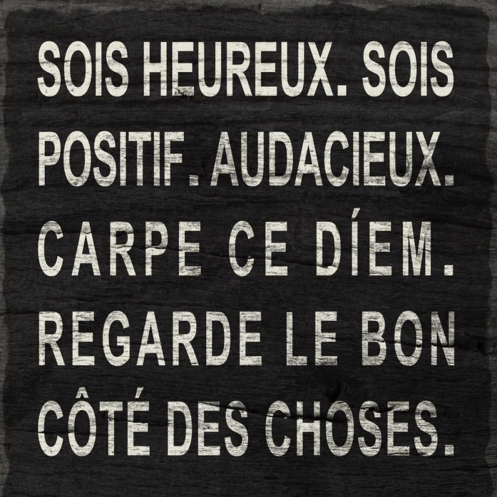 Think Happy (French) art print by SD Graphics Studio for $57.95 CAD