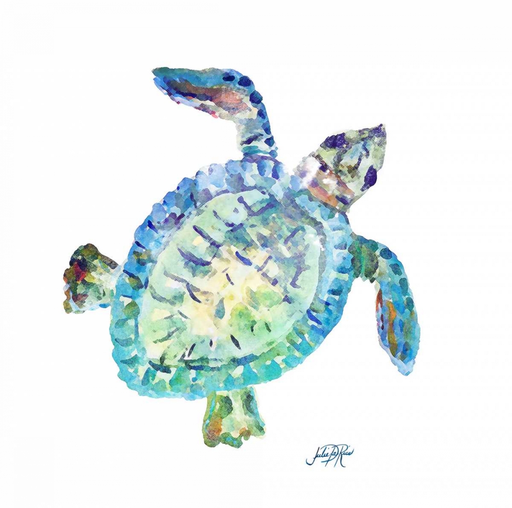 Sea Life in Blues II (turtle) art print by Julie DeRice for $57.95 CAD