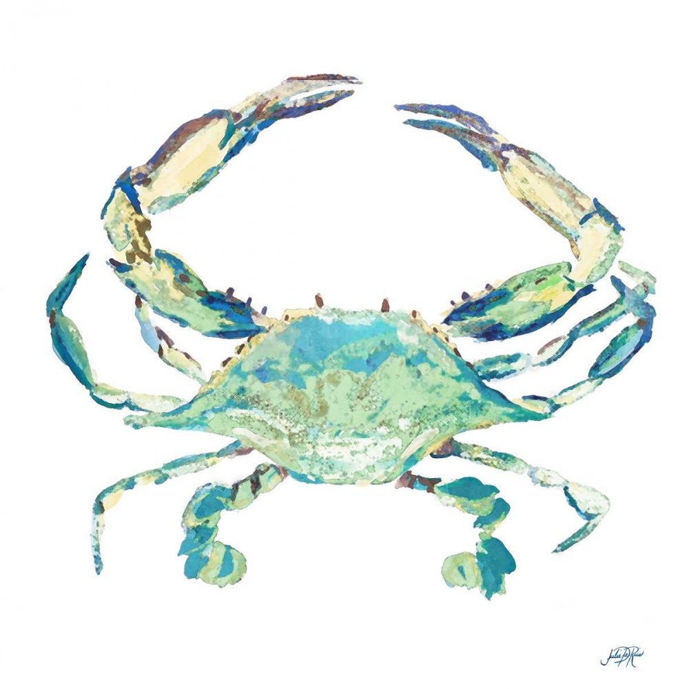 Sea Life in Blues II (crab) art print by Julie DeRice for $57.95 CAD