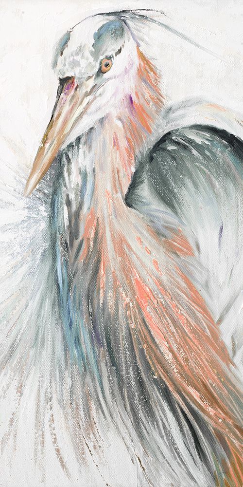 New Orange Heron II art print by Patricia Pinto for $57.95 CAD