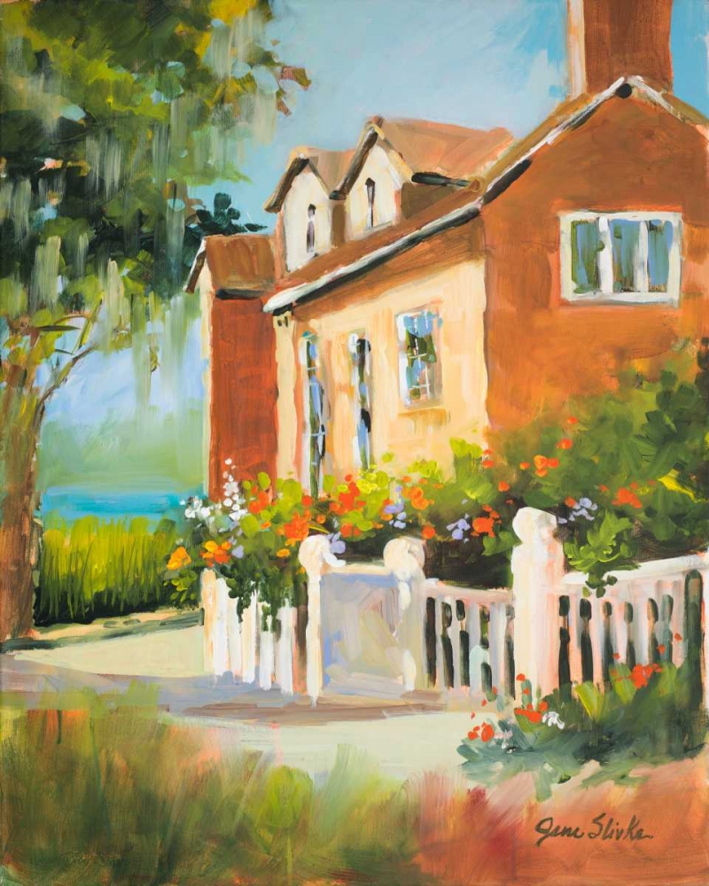 Summertime Cottage art print by Jane Slivka for $57.95 CAD