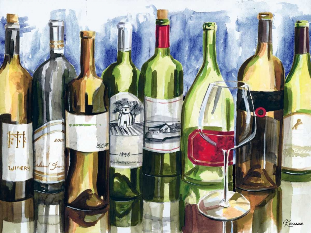Bottles Reflect I art print by Heather A. French-Roussia for $57.95 CAD