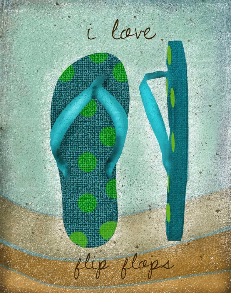 I Love Flip-flops art print by Beth Albert for $57.95 CAD