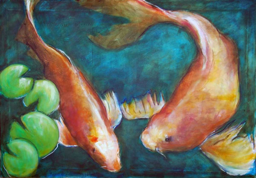 Two Red Fish art print by Kate Hoffman for $57.95 CAD