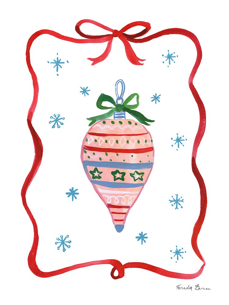 Christmas Bows I art print by Farida Zaman for $57.95 CAD