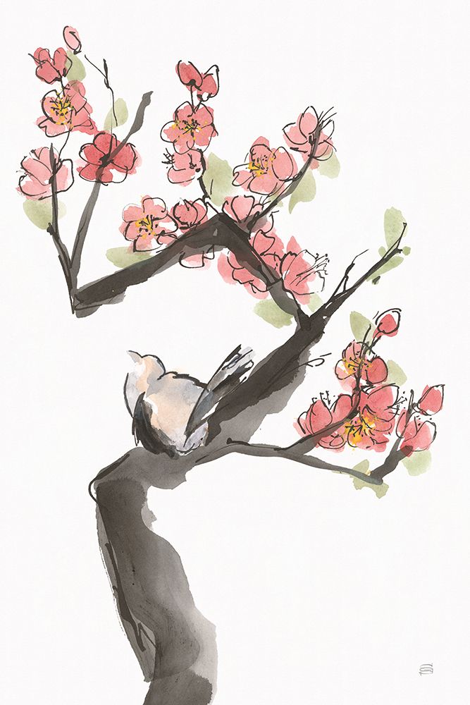 Red Plum Branch I art print by Chris Paschke for $57.95 CAD