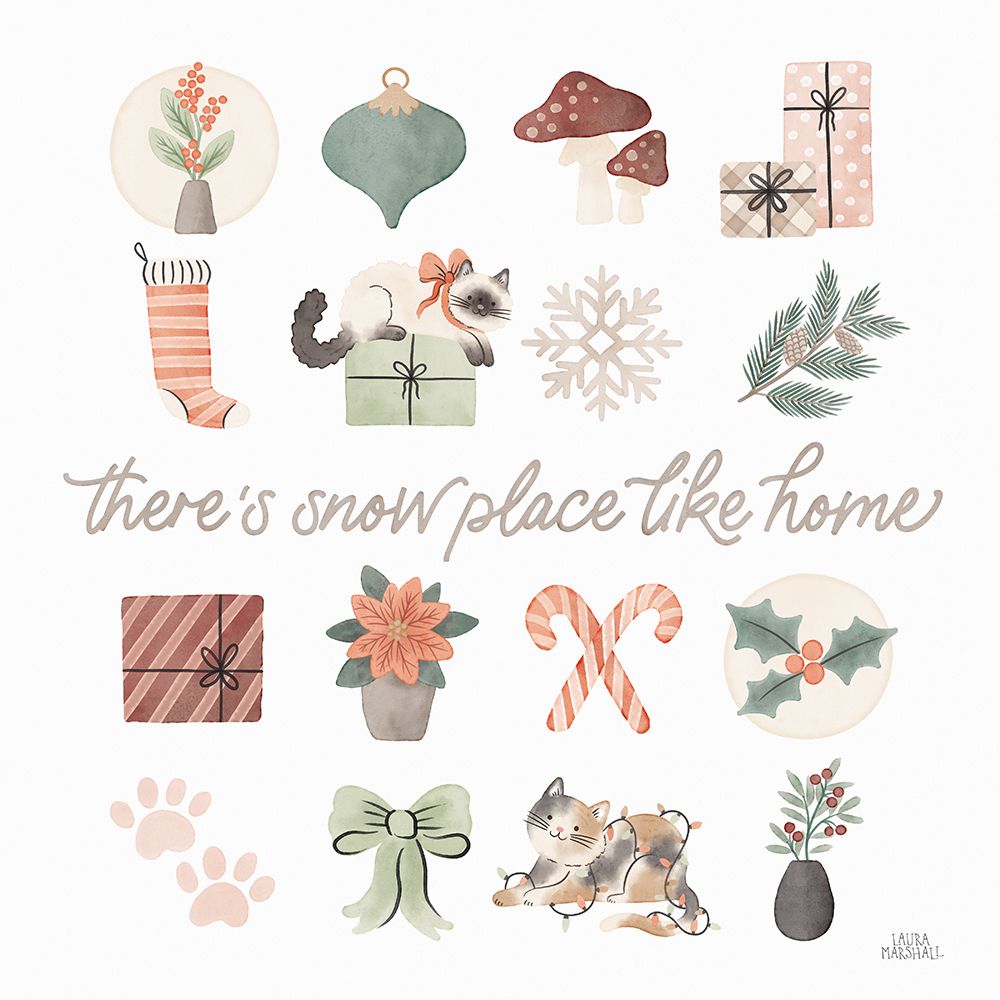 Merry Meows VI art print by Laura Marshall for $57.95 CAD