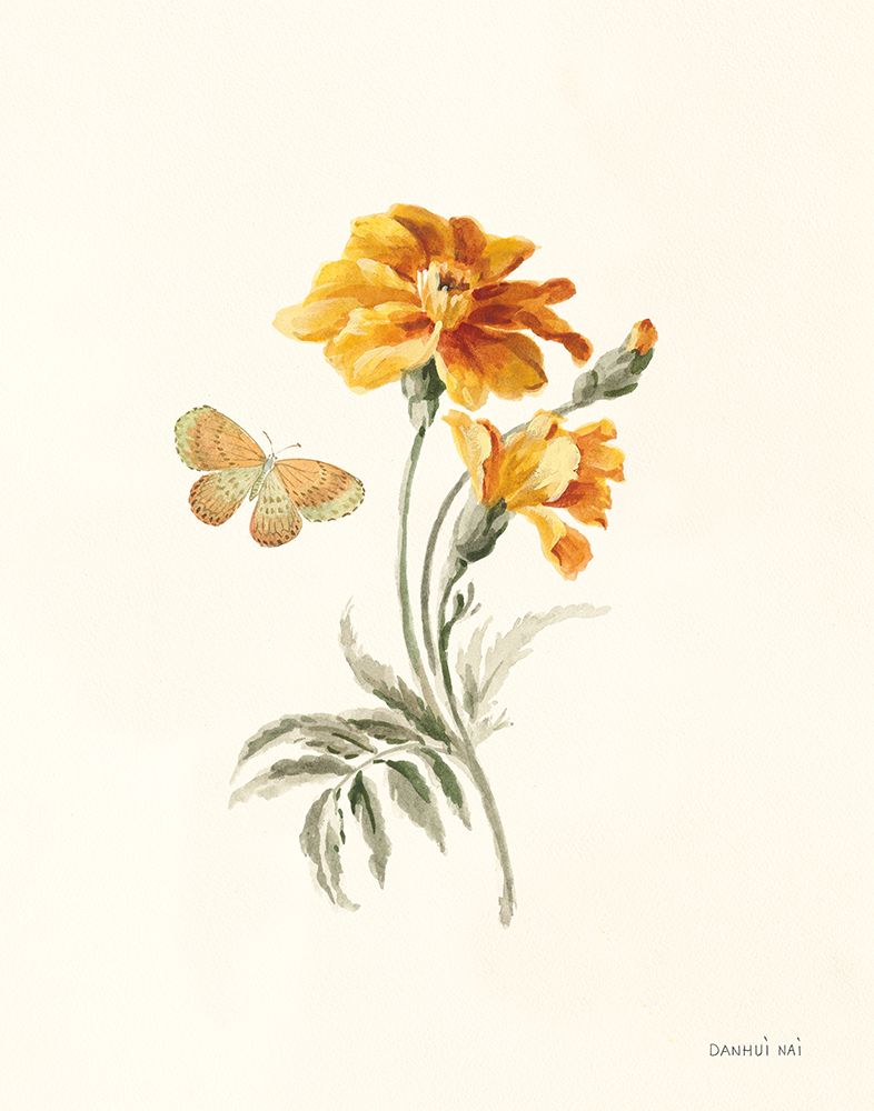 Autumn Marigold I art print by Danhui Nai for $57.95 CAD