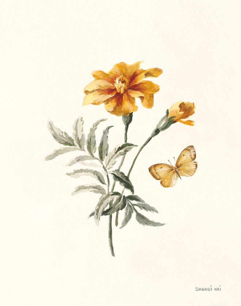Autumn Marigold II art print by Danhui Nai for $57.95 CAD