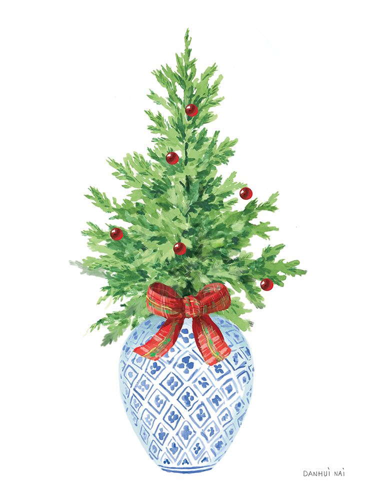 Chinoiserie Christmas II art print by Danhui Nai for $57.95 CAD