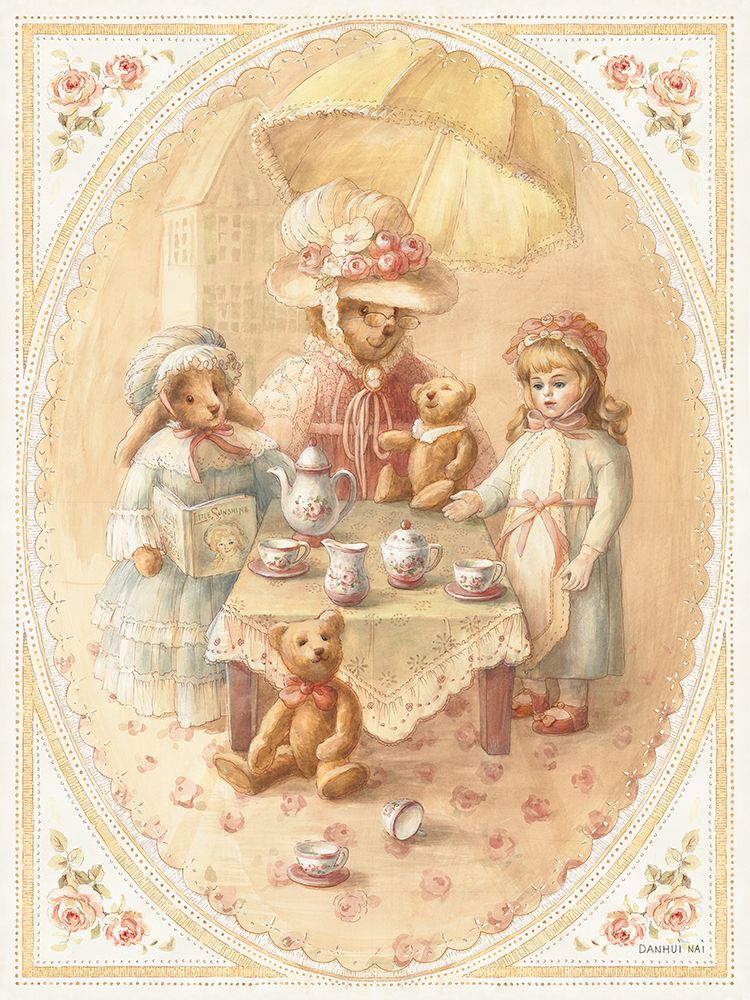 Little Sunshine Tea Party art print by Danhui Nai for $57.95 CAD