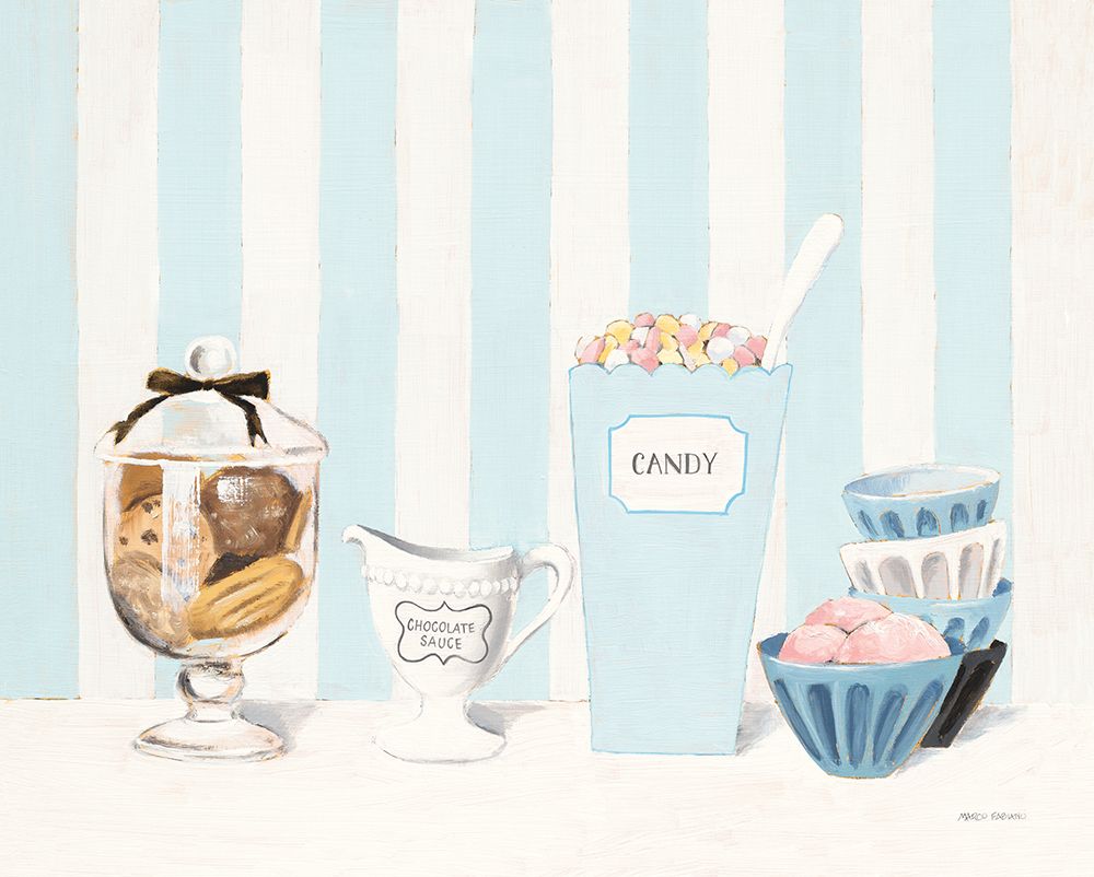 Parlour Shoppe Ice Cream Parlour v2 art print by Marco Fabiano for $57.95 CAD