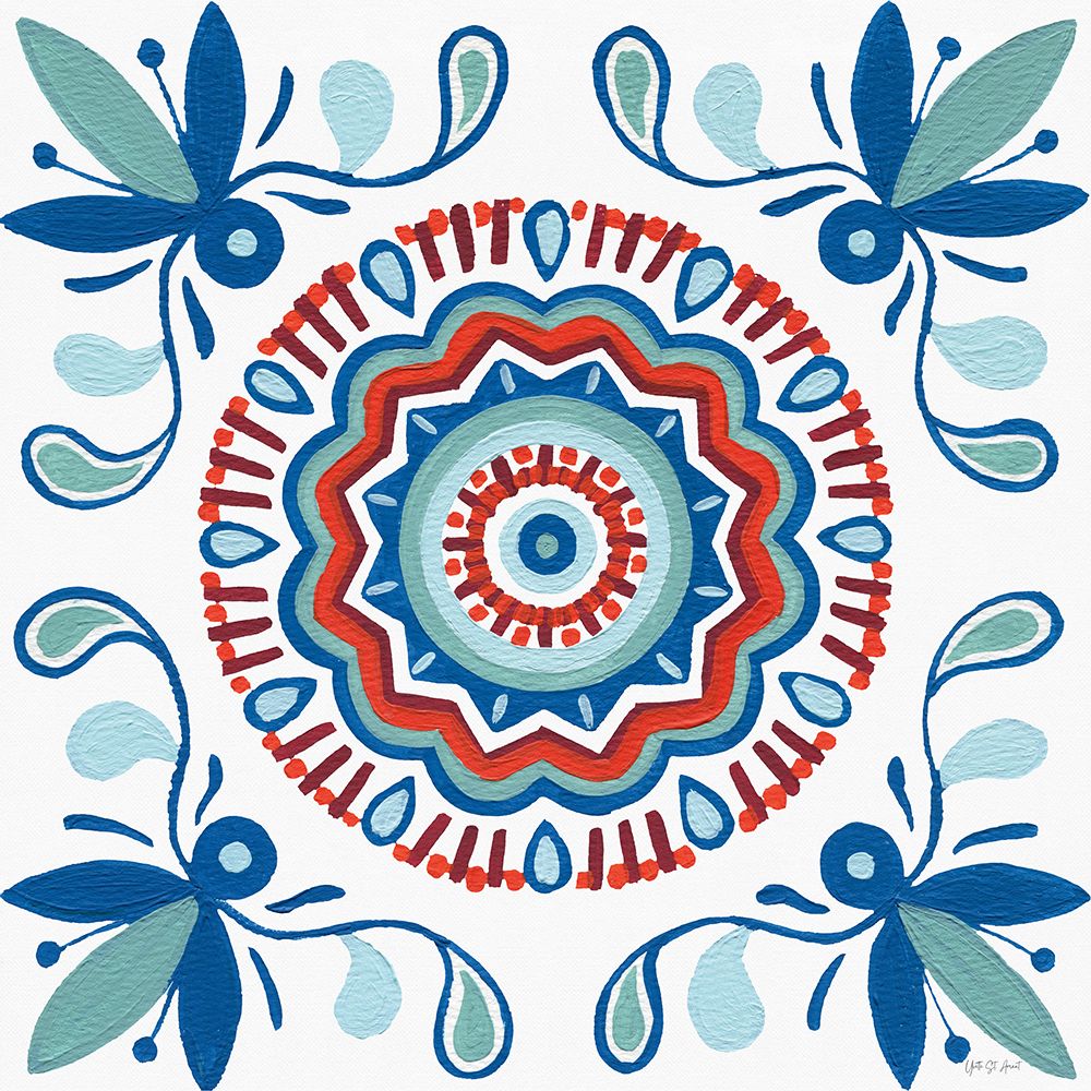 Tex Mex Mandala Tile III art print by Yvette St. Amant for $57.95 CAD