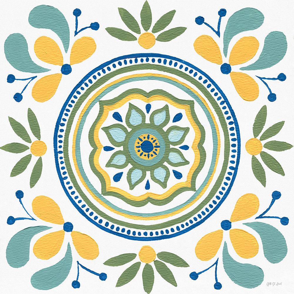 Tex Mex Mandala Tile IV art print by Yvette St. Amant for $57.95 CAD