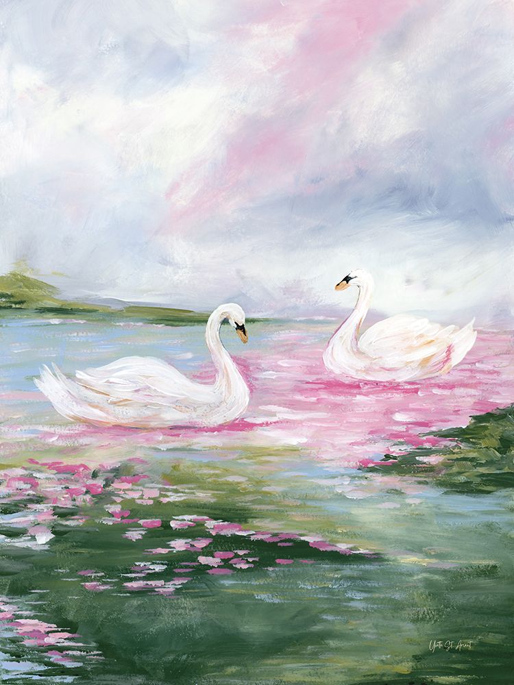 Swans in the Pond art print by Yvette St. Amant for $57.95 CAD