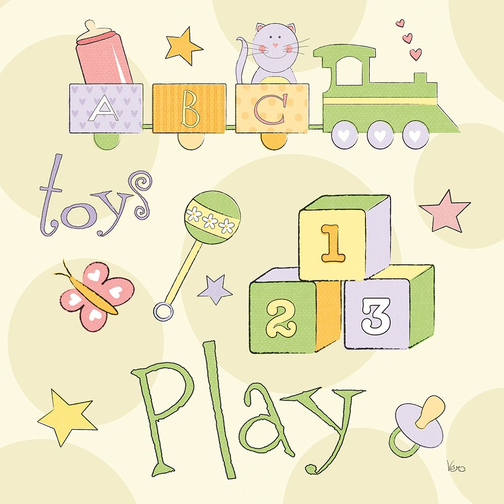 Toys and Hugs III art print by Veronique Charron for $57.95 CAD