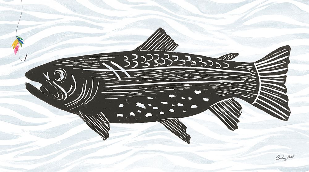 Fish and Hook 3 art print by Courtney Prahl for $57.95 CAD