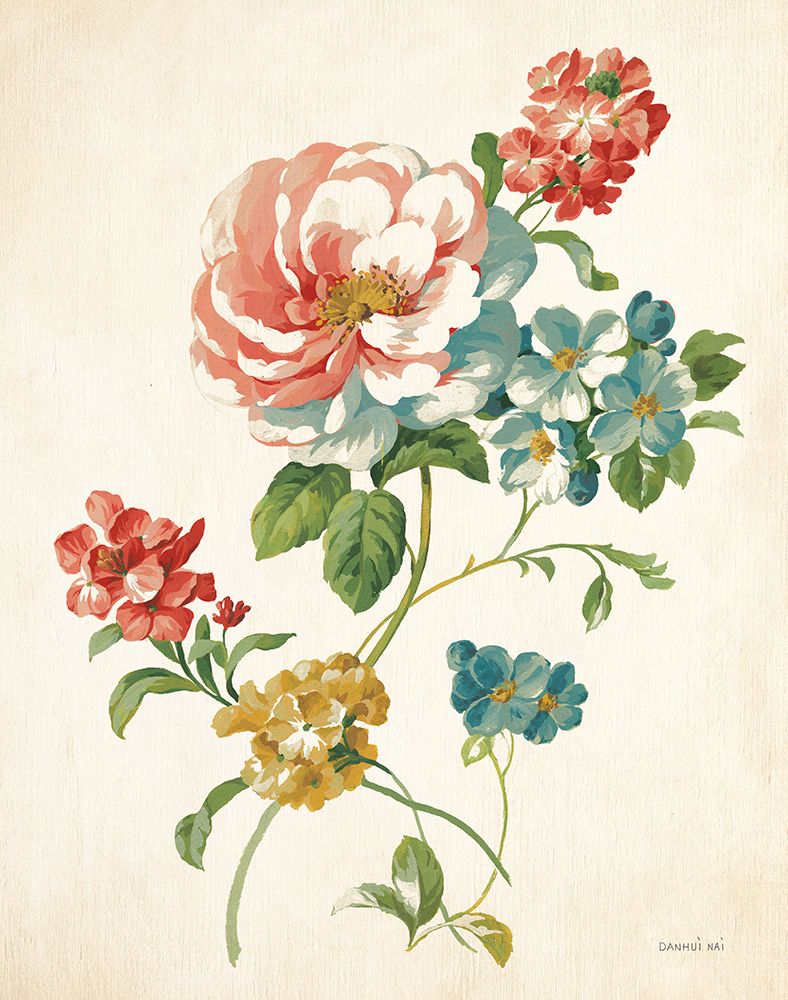 Elegant Floral I art print by Danhui Nai for $57.95 CAD