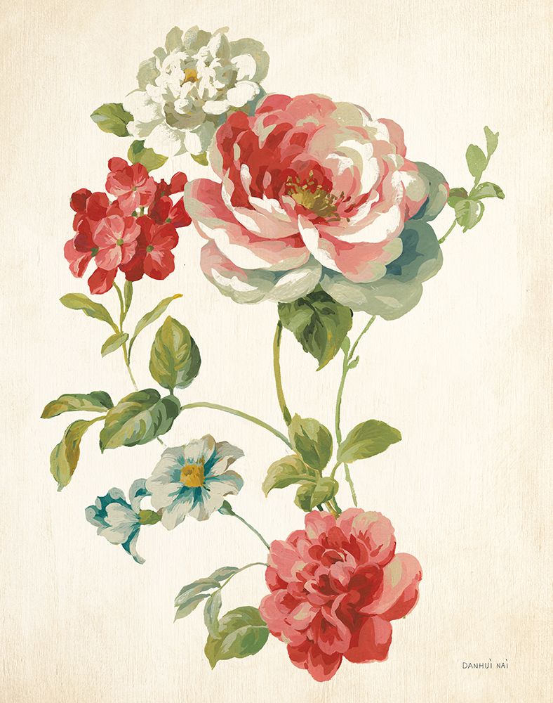 Elegant Floral II art print by Danhui Nai for $57.95 CAD