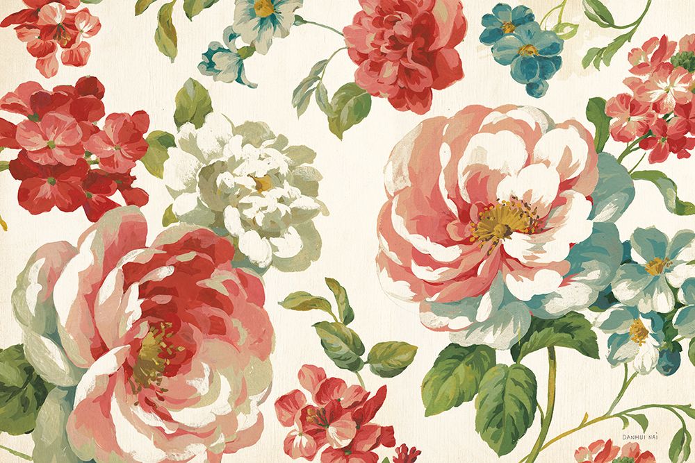 Elegant Floral V art print by Danhui Nai for $57.95 CAD