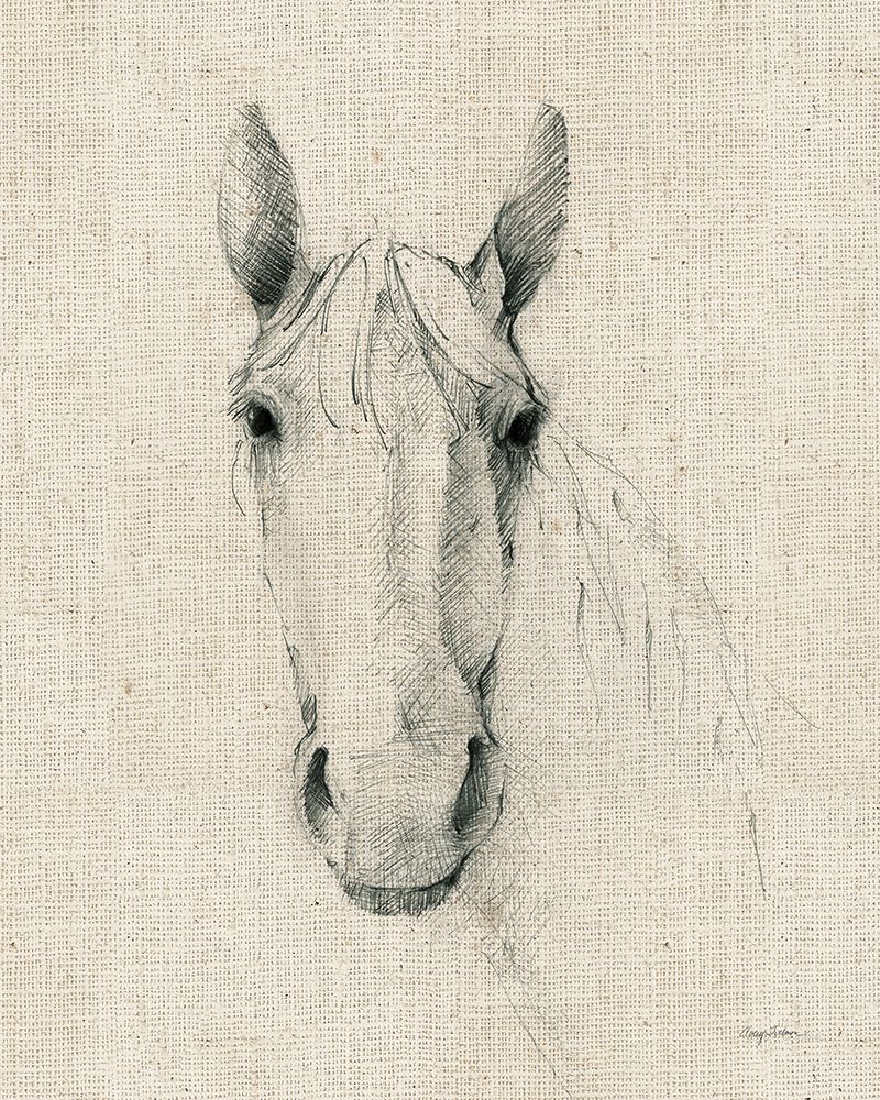 Horse Sketch on Burlap art print by Avery Tillmon for $57.95 CAD