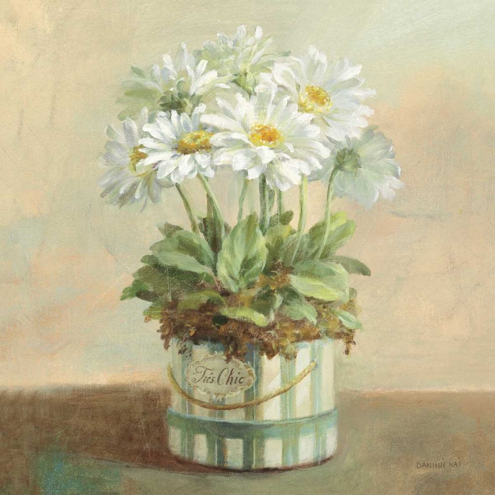 Tres Chic Daisies art print by Danhui Nai for $57.95 CAD