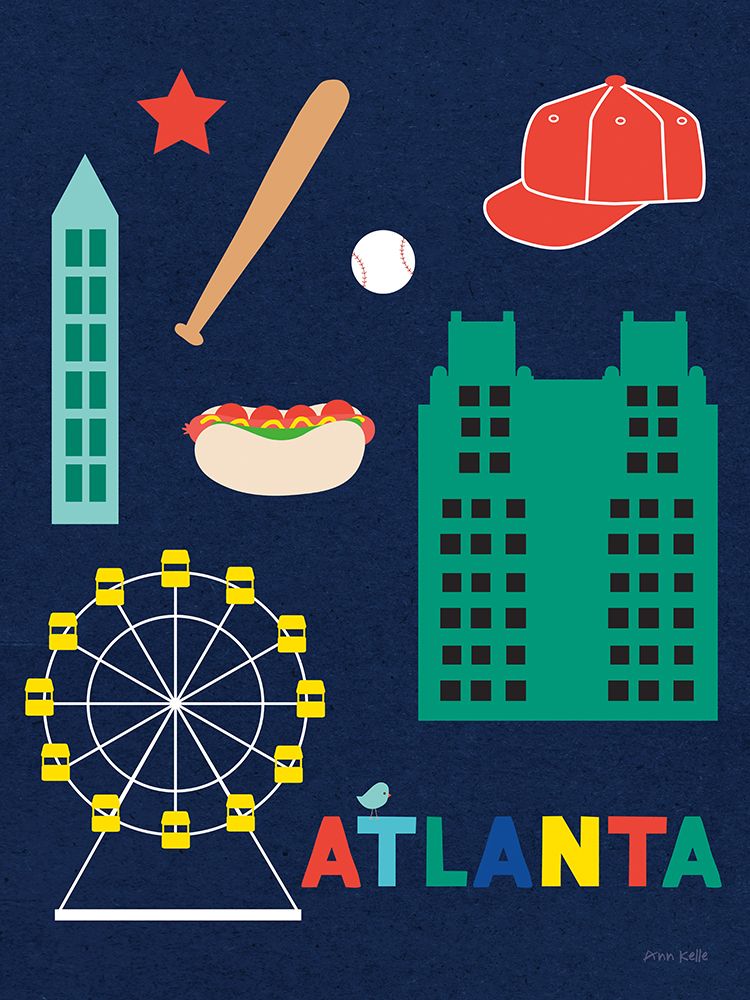 City Fun Atlanta art print by Ann Kelle for $57.95 CAD