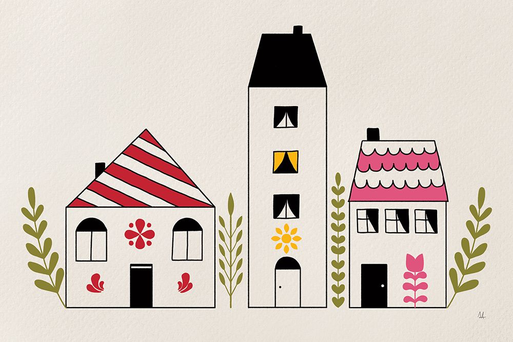 Little Houses III art print by Sarah Adams for $57.95 CAD