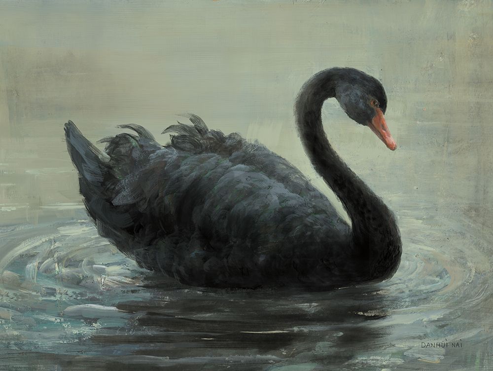 Swimming Swan art print by Danhui Nai for $57.95 CAD