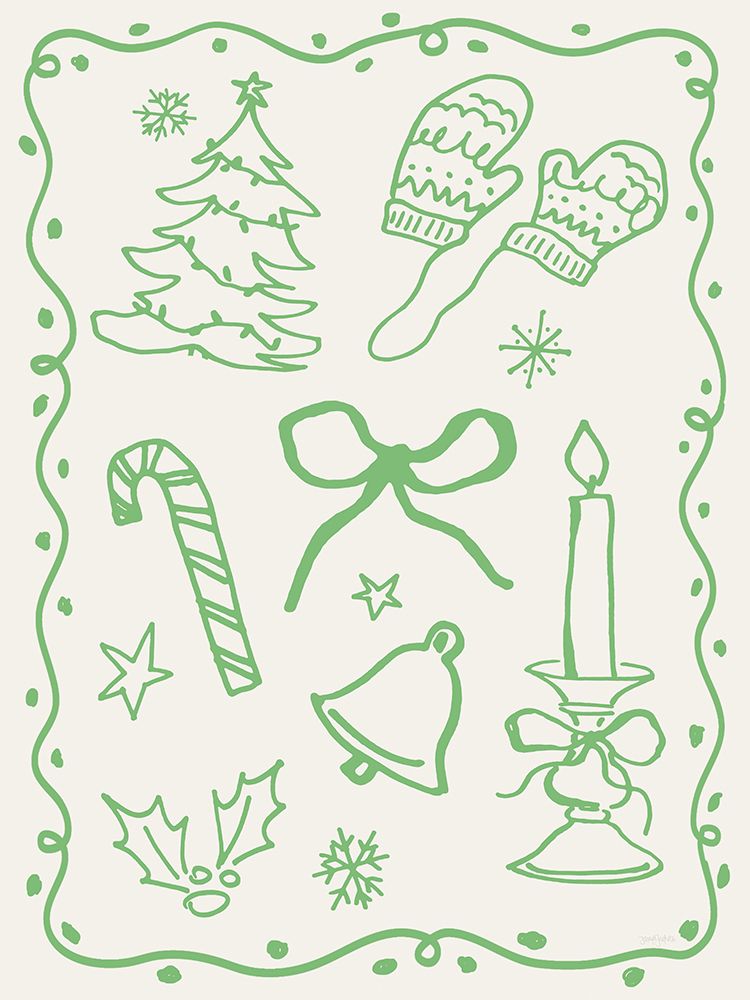 Christmas Doodle VIII art print by Jenaya Jackson for $57.95 CAD