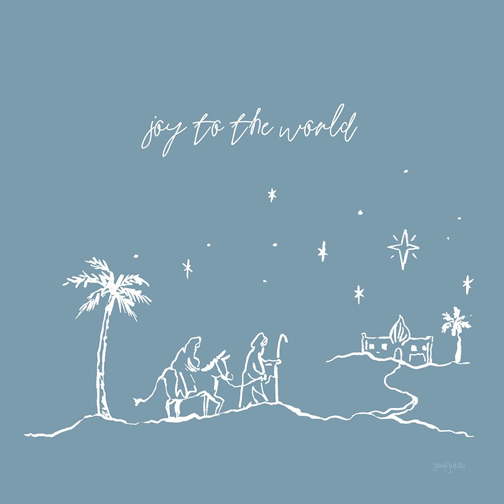 Simple Nativity I Blue art print by Jenaya Jackson for $57.95 CAD