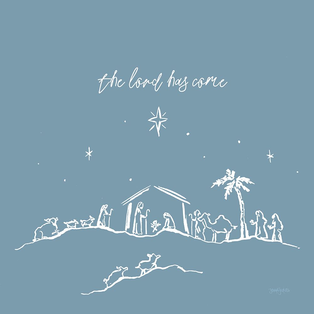 Simple Nativity II Blue art print by Jenaya Jackson for $57.95 CAD