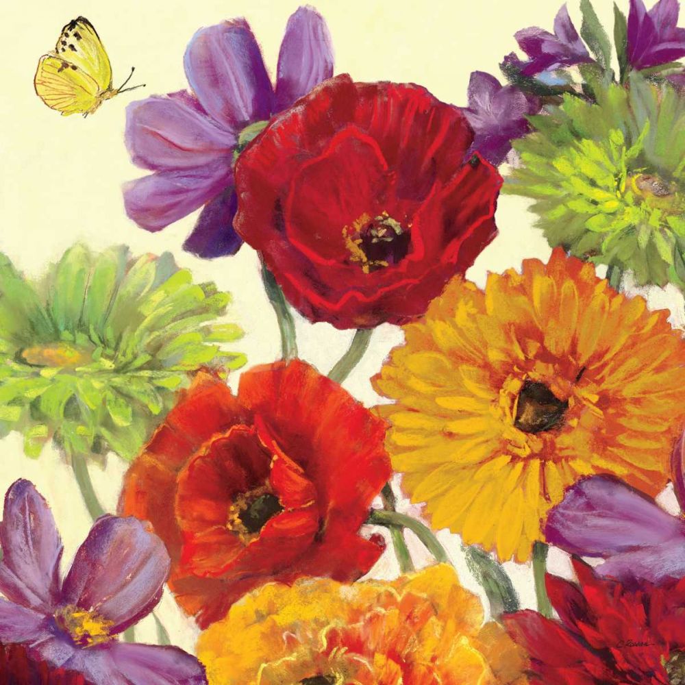 Butterfly Flower Scatter Crop III art print by Carol Rowan for $57.95 CAD