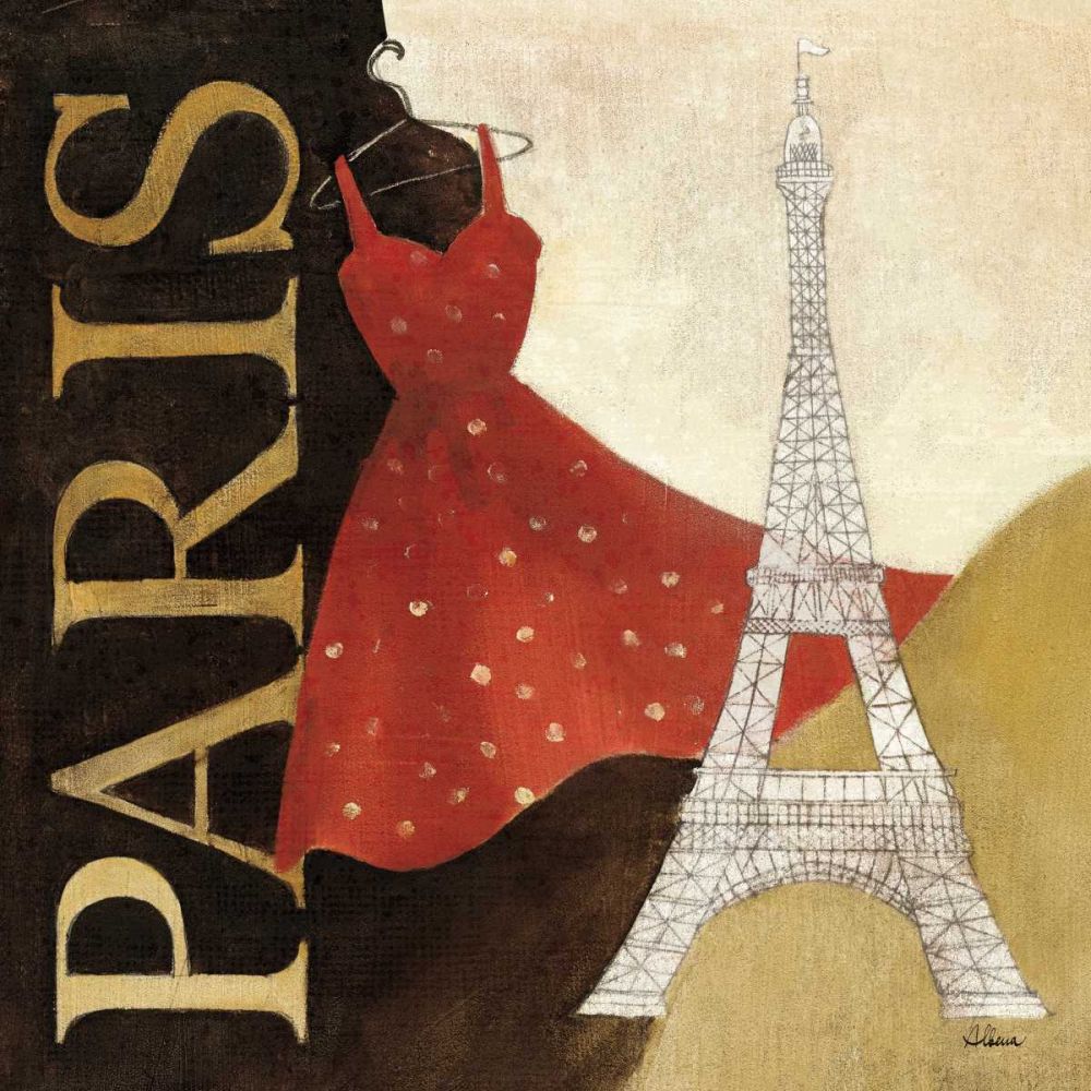 Paris Dress - A Day in the City art print by Albena Hristova for $57.95 CAD