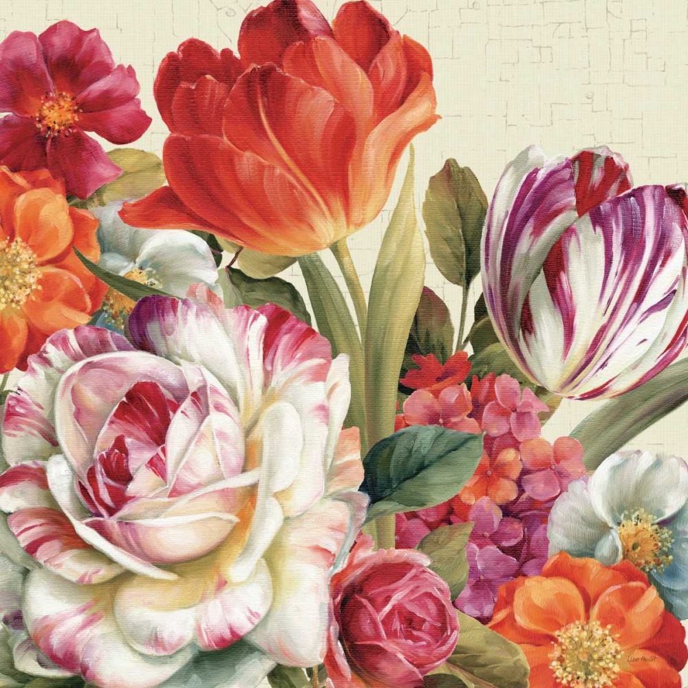 Garden View Tossed - Florals art print by Lisa Audit for $57.95 CAD