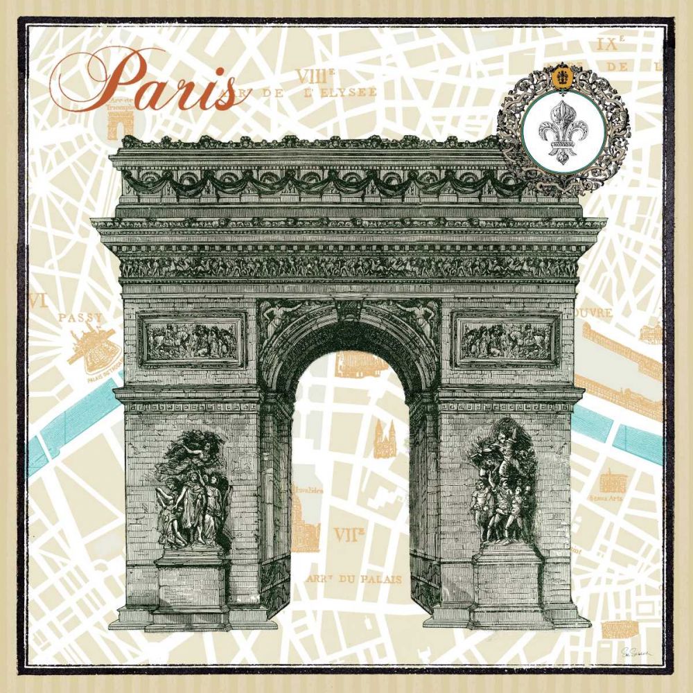 Monuments des Paris Arc art print by Sue Schlabach for $57.95 CAD