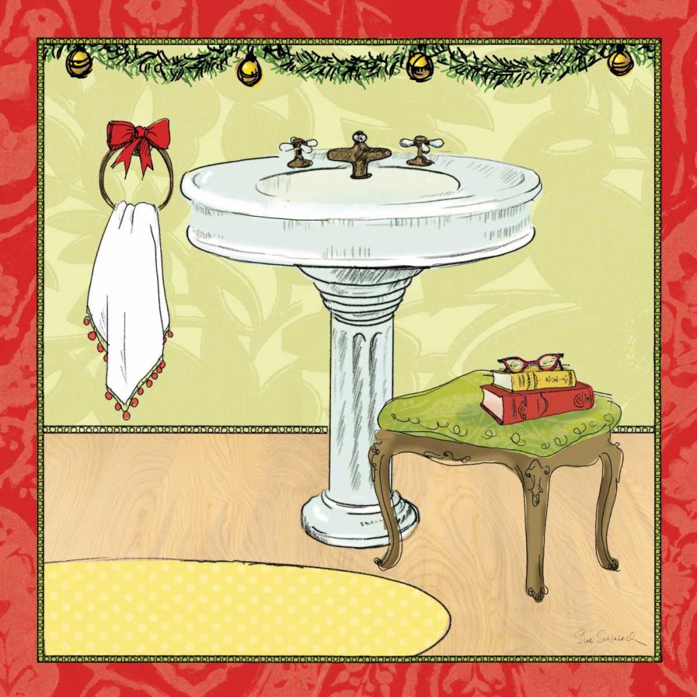 Soak Awhile - Holiday Sink art print by Sue Schlabach for $57.95 CAD