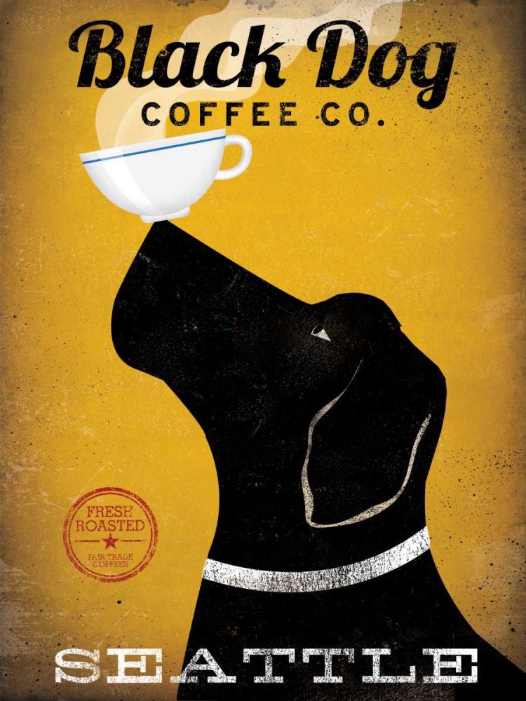 Black Dog Coffee Co Seattle art print by Ryan Fowler for $57.95 CAD