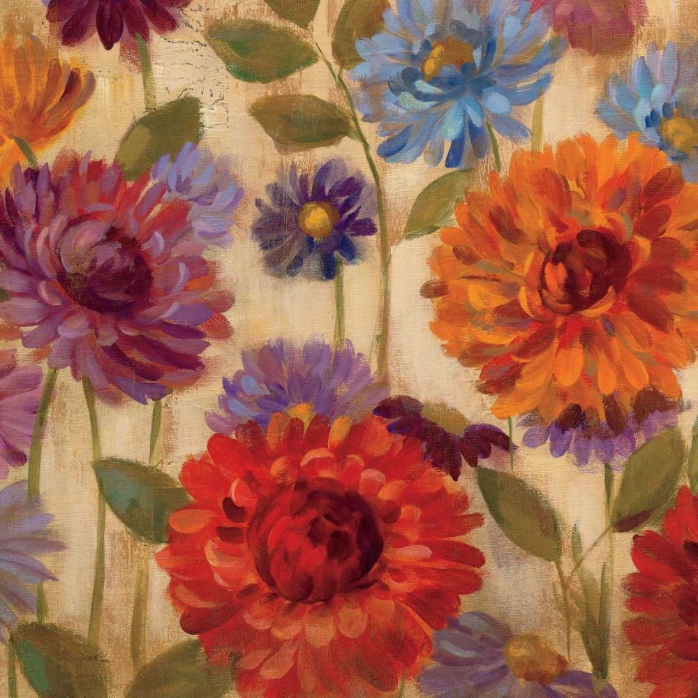 Rainbow Dahlias Crop II art print by Silvia Vassileva for $57.95 CAD