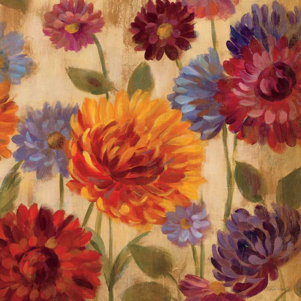 Rainbow Dahlias Crop III art print by Silvia Vassileva for $57.95 CAD