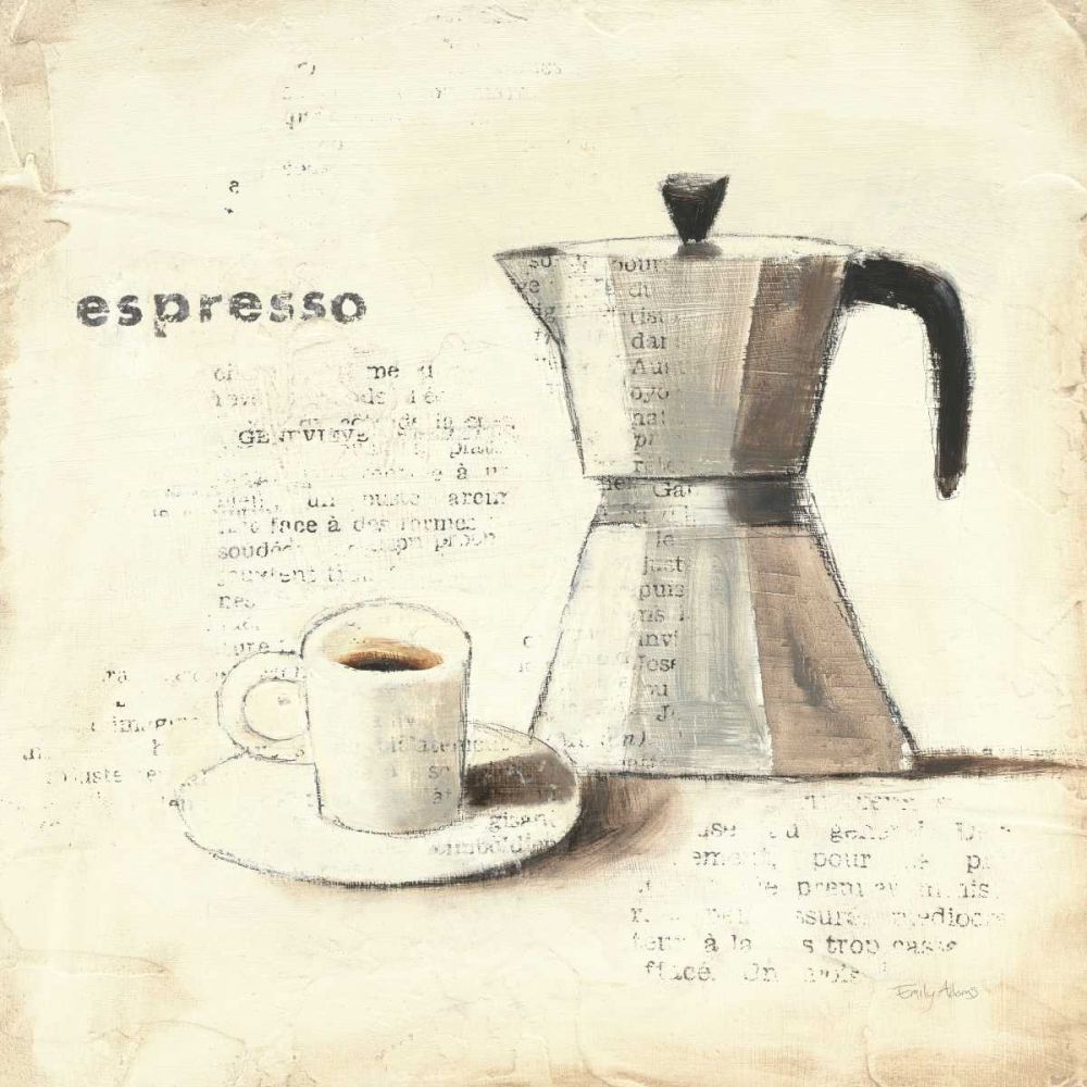 Parisian Coffee II art print by Emily Adams for $57.95 CAD