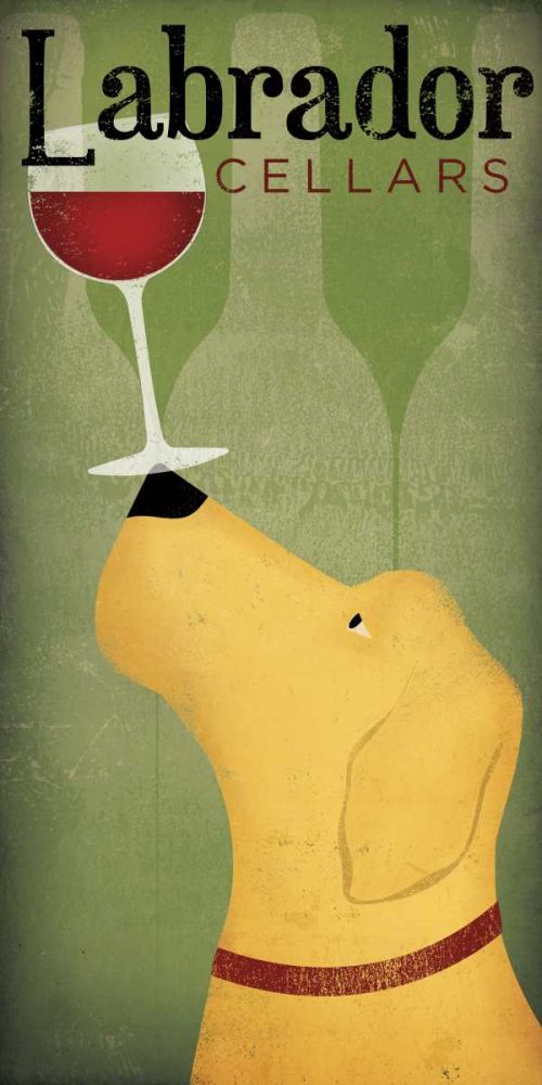Labrador Wine Dog art print by Ryan Fowler for $57.95 CAD