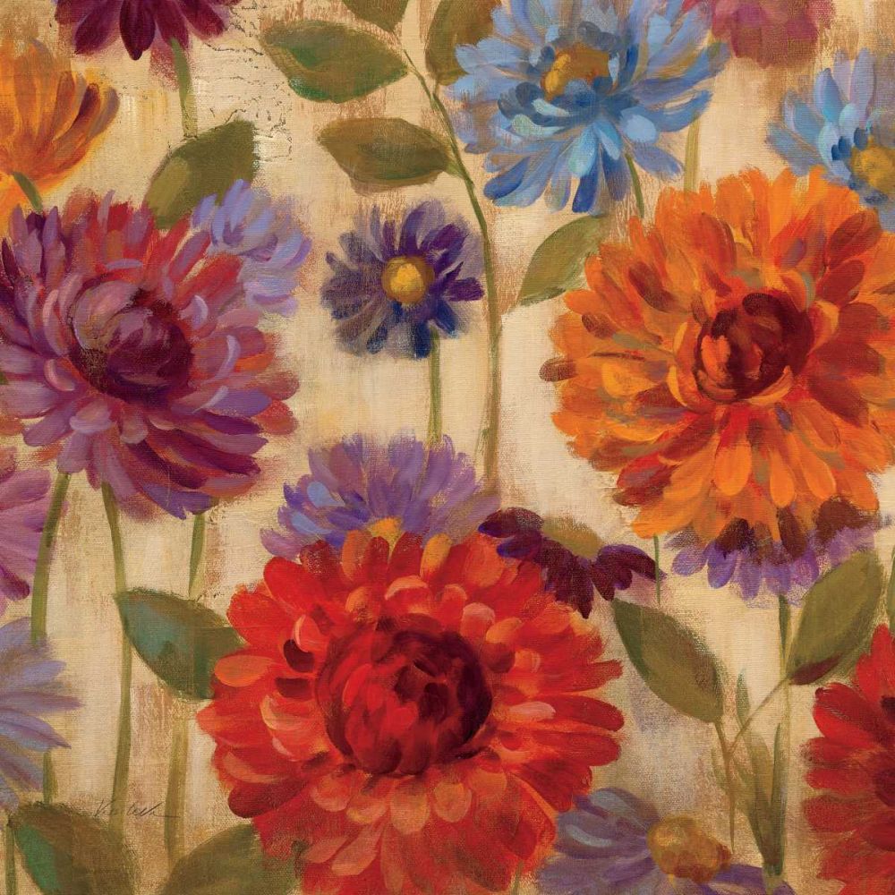 Rainbow Dahlias Crop II art print by Silvia Vassileva for $57.95 CAD